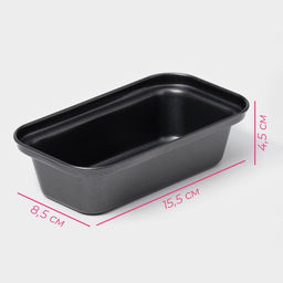 Форма для выпечки Доляна «Жаклин», 15.5×8.5 см, антипригарное покрытие, чёрная