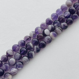Бусины для украшений из кварцевого Аметиста (45 бусин) 37 см