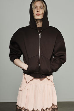 NEOPRENE-EFFECT HOODIE - Zara фото 4