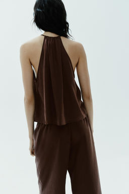 FLOWING HALTER TOP - Zara фото 6
