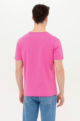 Мужская розовая футболка с круглым вырезом - U.s. polo assn фото 19