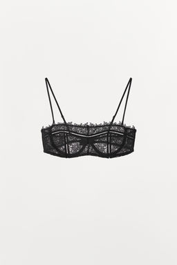 UNDERWIRED MESH AND LACE BRA - Zara фото 5