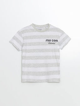 Bisiklet Yaka ?izgili Erkek ?ocuk Ti??rt