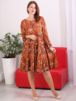 Платье из штапеля женское больших размеров - Almond фото 2