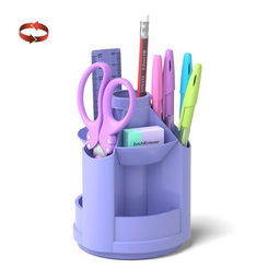 Настол. набор ErichKrause MINI DESK PASTEL вращающ. 8 пр. фиол. пластик