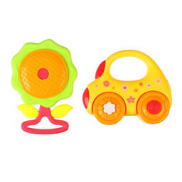 Набор погремушек Наш малыш с эластичными элементами, 2 шт, цвет МИКС, Крошка Я