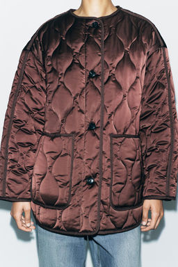 SATIN PADDED JACKET ZW COLLECTION - Zara фото 4