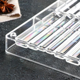 Цена за 2 шт. Форма для шоколада Стикс, 20?12?2.5 см, 12 ячеек 9?1.5/1/0.8 см, прозрачная - Simaland фото 3