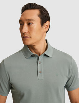 _a_la Slim Fit Saf Pamuk Polo Yaka Basic T-shirt