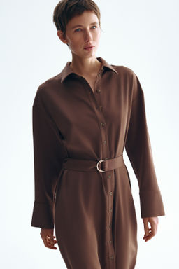 Vestido camisero con cintur?n - H&m фото 6