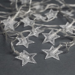 Гирлянда Нить 5 м с насадками Звезда в крапинку, IP20, прозрачная нить, 20 LED, свечение мульти (RG/RB), мигание, 220 В - Luazon lighting фото 4