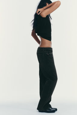 TRF LOW-RISE WIDE-LEG JEANS - Zara фото 4