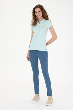 Женская базовая футболка цвета морской волны - U.s. polo assn фото 11