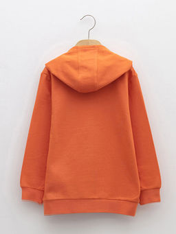 Kap??onlu Bask?l? Uzun Kollu Erkek ?ocuk Sweatshirt - Waikiki фото 2
