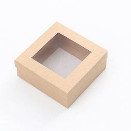 Цена за 5 шт. Коробка складная, крышка-дно, с окном, крафтовая, 12 х 12 х 5 см - UPAK LAND фото 2