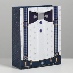 Цена за 2 шт. Пакет подарочный ламинированный, упаковка, «Деловой мужчина», MS 18 х 23 х 8 см