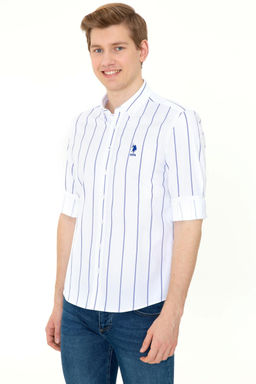 Мужская синяя рубашка с длинным рукавом - U.s. polo assn фото 3