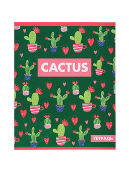 Набор тетрадей 36 листов в клетку, Calligrata «Кактус», 5 штук