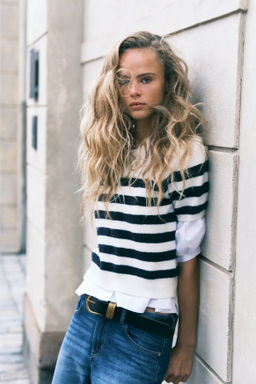 Top de punto con manga puffy - H&m фото 2