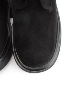 04-M3-HSM711 BLACK Ботинки зимние женские (натуральная замша, натуральный мех) - Фабричный китай фото 10