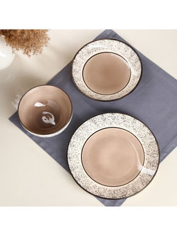 Набор посуды Керамика ручной работы «Восточный», 18 предметов, бежевый, Иран