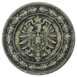Монета 20 пфеннигов 1887 года E Германия