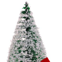 Декор Ёлка на подставке с бантом, заснеженная, 6 ? 6 ? 15 см