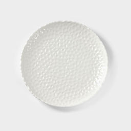 Тарелка обеденная «Воздушность», d=25.5 см, керамика, белая