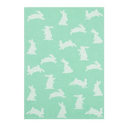 Набор полотенец Этель Hares & leaves 40×60 см - 2 шт., цвет зеленый, 100% хлопок