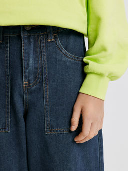 Брюки джинсовые детские ACOOLA Laperm для мальчиков темно-синие  фото 6