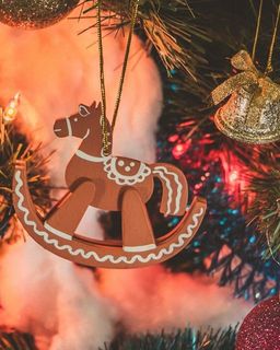 Елочные игрушки - Лошадка на качалке 360-5