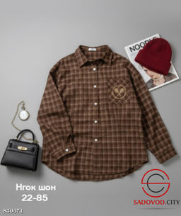 Рубашка женская в клетку