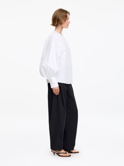 Blusa de algod?n con mangas abullonadas - H&m фото 3