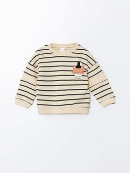 Bisiklet Yaka Bask?l? Erkek Bebek Sweatshirt ve E?ofman Alt 2li - Waikiki фото 2