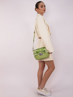 LACCOMA сумка Y1667-1-фисташковый натуральная кожа хлопок  фото 2