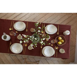 Скатерть Этель Shine 150*180 +/-3см, цв.шоколад, пл. 192 г/м2, хл с ВГМО  фото 2