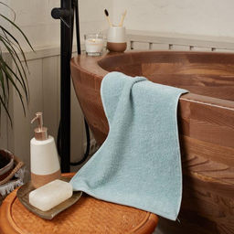 Полотенце махровое Этель Organic Mint 50х90 см, 100% хлопок, 420гр/м2  фото 6