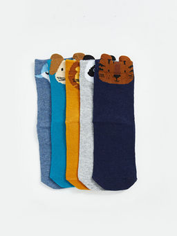 Desenli Erkek ?ocuk Soket ?orap 5li