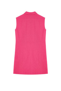 TRENDYOLMILLA Lacivert Duz Kesim Cepli Gomlek Yaka Keten Gorunumlu Mini Dokuma Elbise TWOSS22EL1068 фото 17