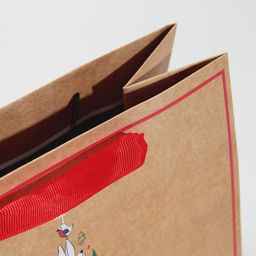 Цена за 2 шт. Пакет подарочный новогодний крафтовый квадратный «Друзья», 22×22×11 см