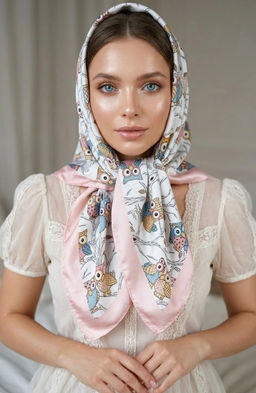 K13760 Платок (90/90см шелк искусственный) МУЛЬТИЦВЕТ_12