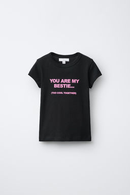 CAMISETA ESTAMPADA TEXTO / Negro - Zara фото 2