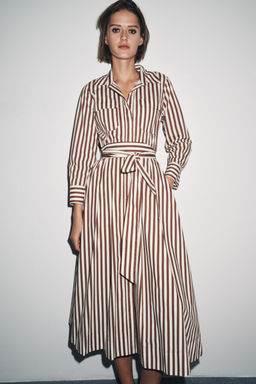 STRIPED SHIRT DRESS ZW COLLECTION - Zara фото 5