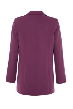 TRENDYOLMILLA Siyah Regular Astarl? Kruvaze Kapama Dokuma Blazer Ceket TWOSS20CE0059  фото 15