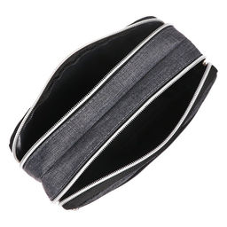 Пенал школьный Calligrata, мягкий, 3 отделения, 130×210×100 мм, объёмный, серый