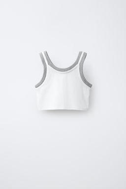TOP DOBLE CONTRASTE / Blanco