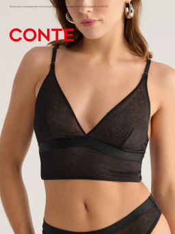 CONTE FLORAL TATTOO LBE 2870 Бюстье женское black - Conte elegant фото 8