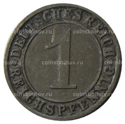 1 рейхспфенниг 1924 года J Германия