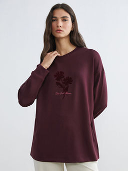 Bisiklet Yaka Oversize Kad?n Sweatshirt Tunik