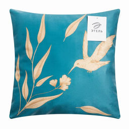 Наволочка декоративная Этель Птица 40х40 см, велюр, 100% п/э  фото 5